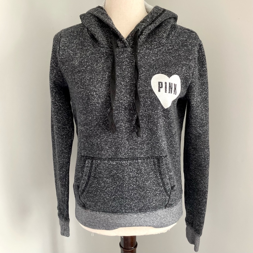 Victoria’s Secret PINK Grey Marled Hoodie Sweater
